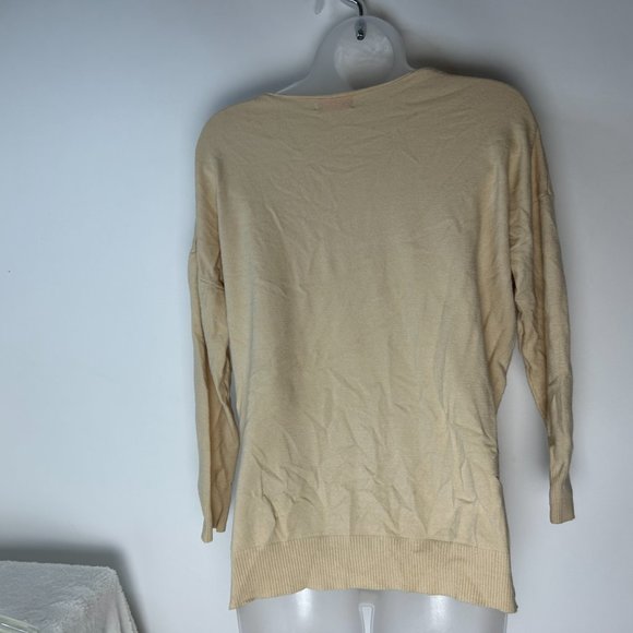 Pink Lily‎ Ivory V-neck Sweater Small - Picture 5 of 12
